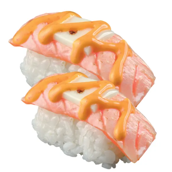 Nigiri shake cheese fire