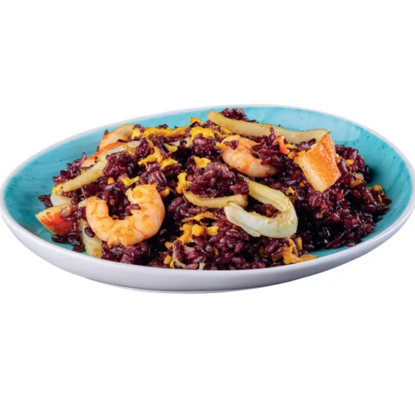 Arroz venere con Marisco