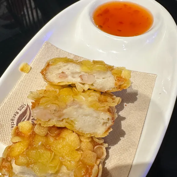 Toastasa de langostino y maiz