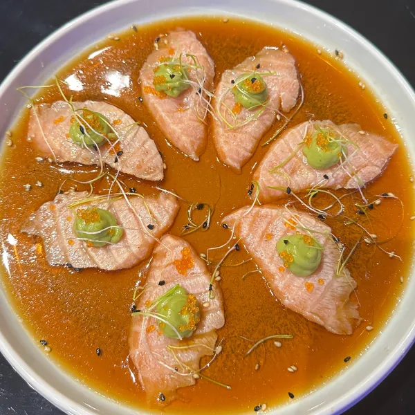 Carpaccio shake flambeado